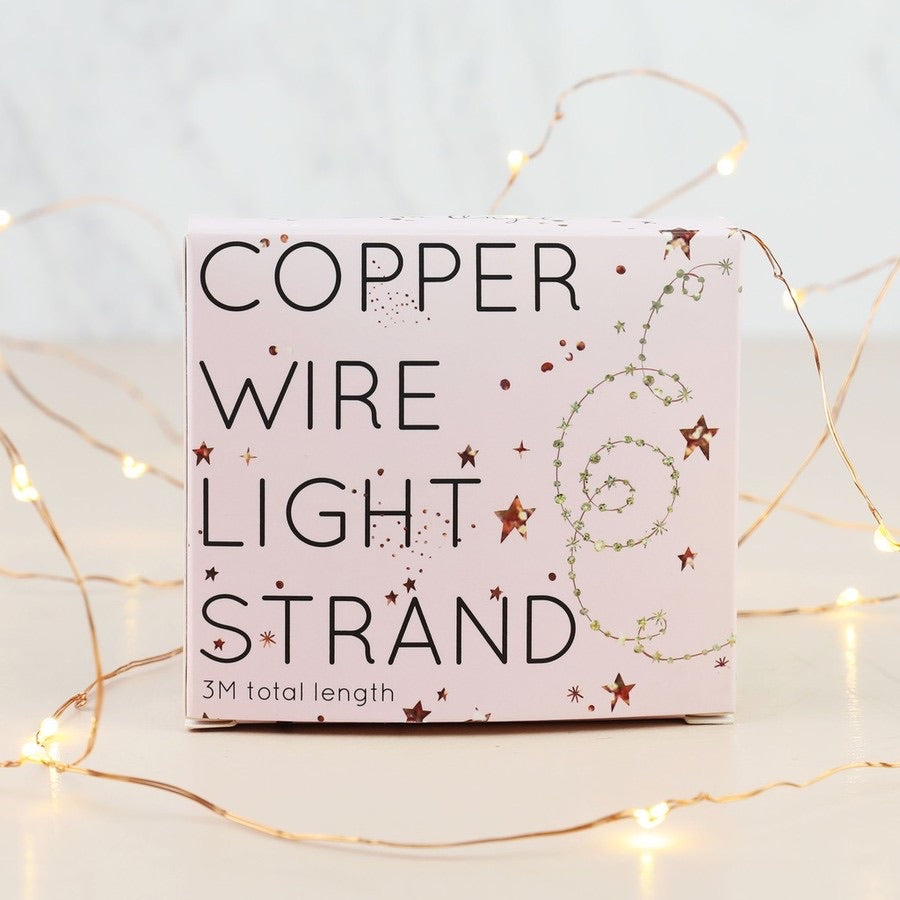 30 Battery Powered LED Wire String Lights copper wire
