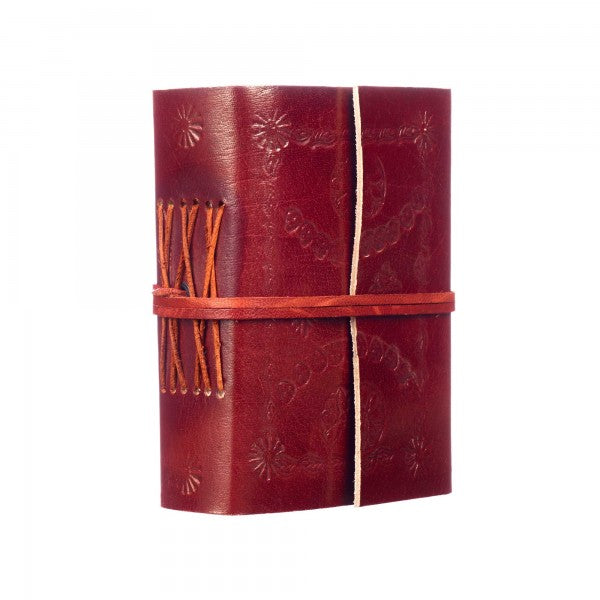 Mini embossed leather journal