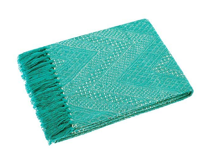 Turquoise Recycled Cotton Throw