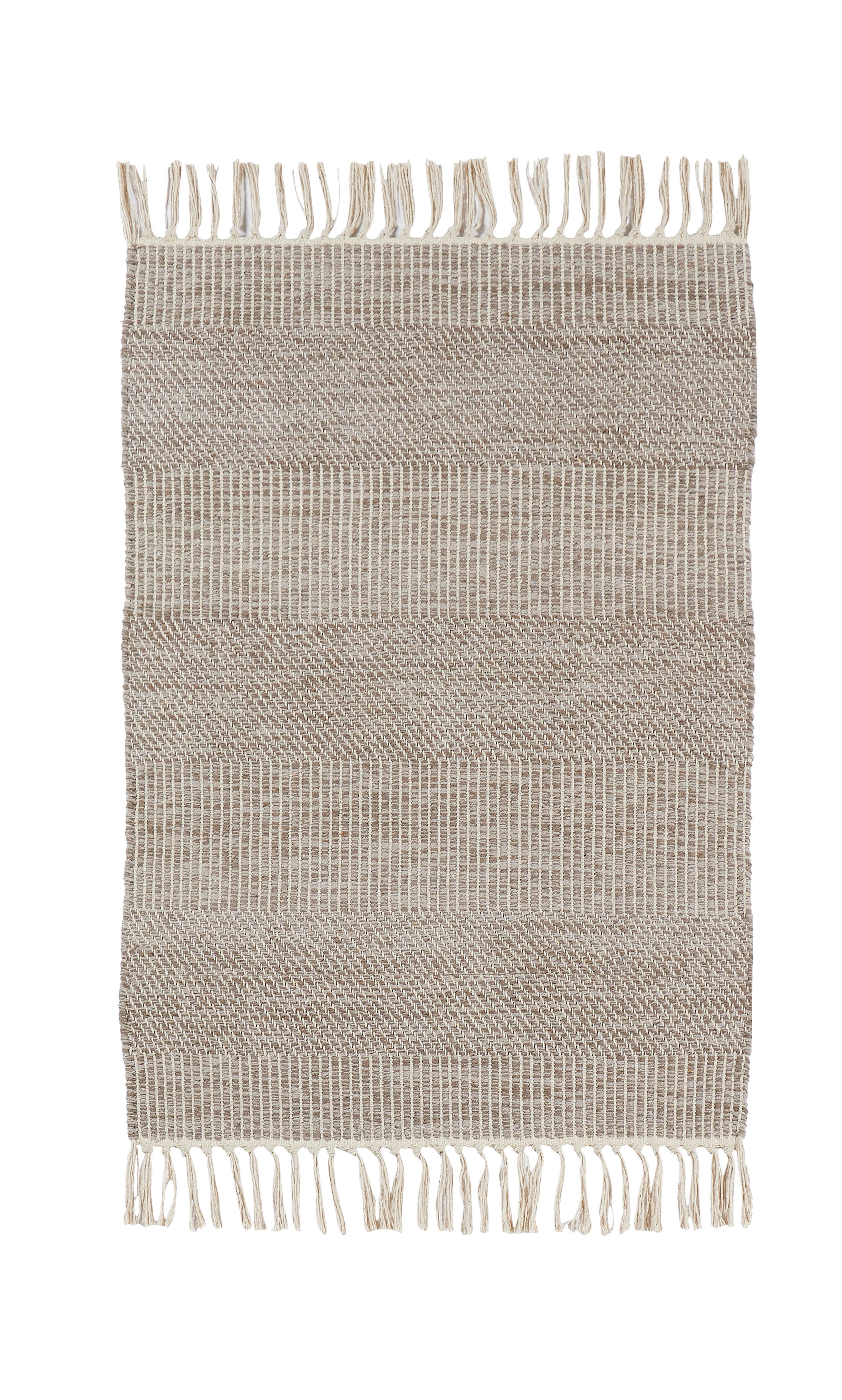100% Cotton Light Grey Rug - STKRUGG - Uneeka