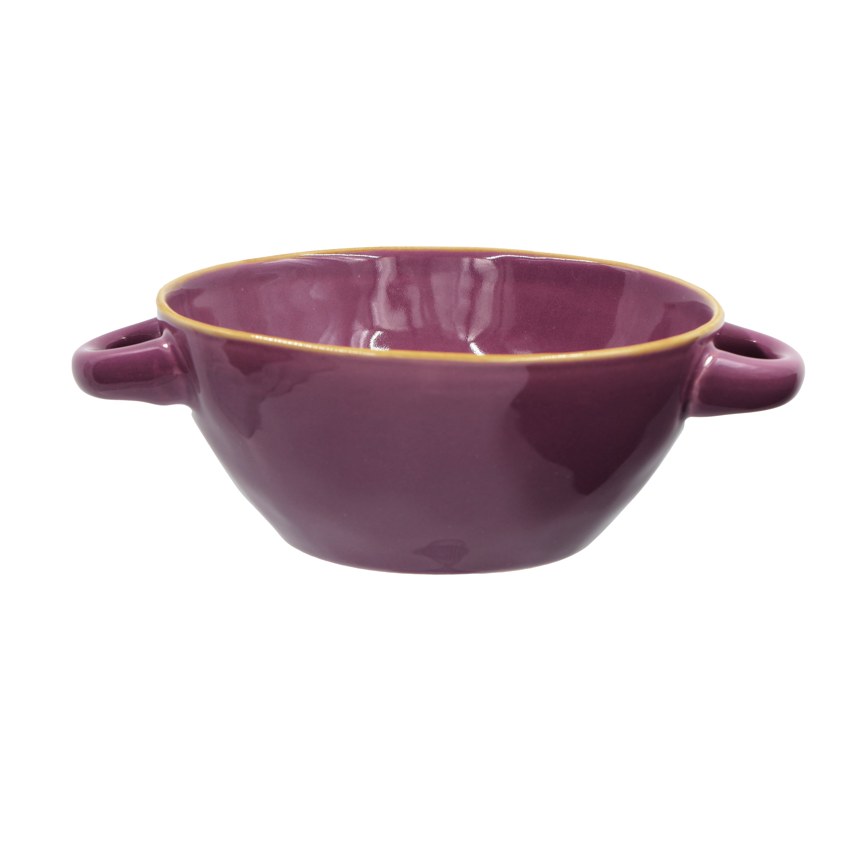 Brightly Coloured Ceramic Soup Bowl with Handle - 1004998 - Uneeka