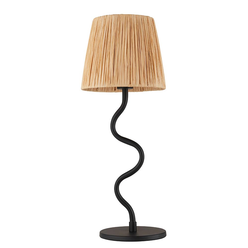 Wiggle Table Lamp with Raffia Shade - 100958 - Uneeka