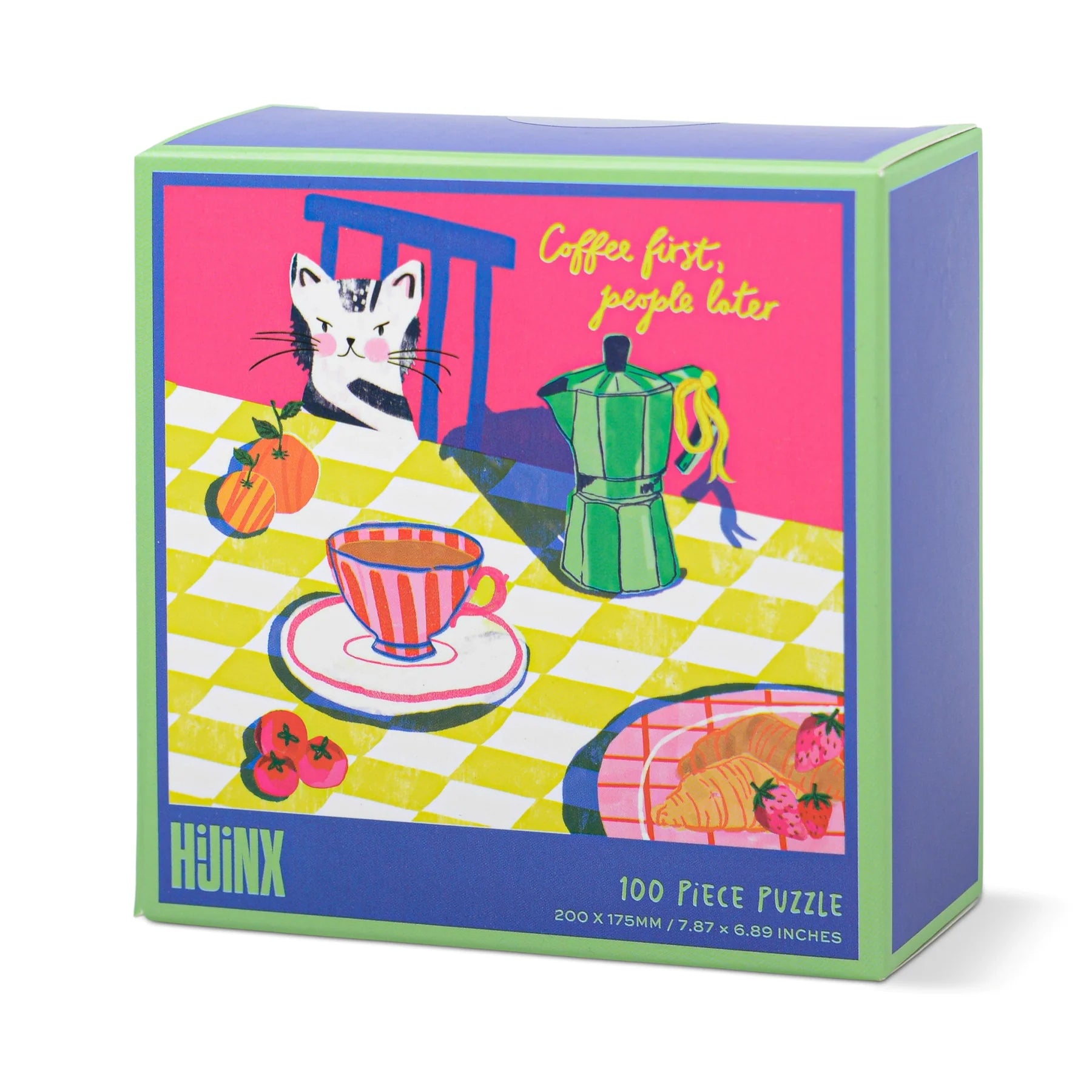 100 Piece Cats & Coffee Mini Jigsaw - HJX065EU - Uneeka