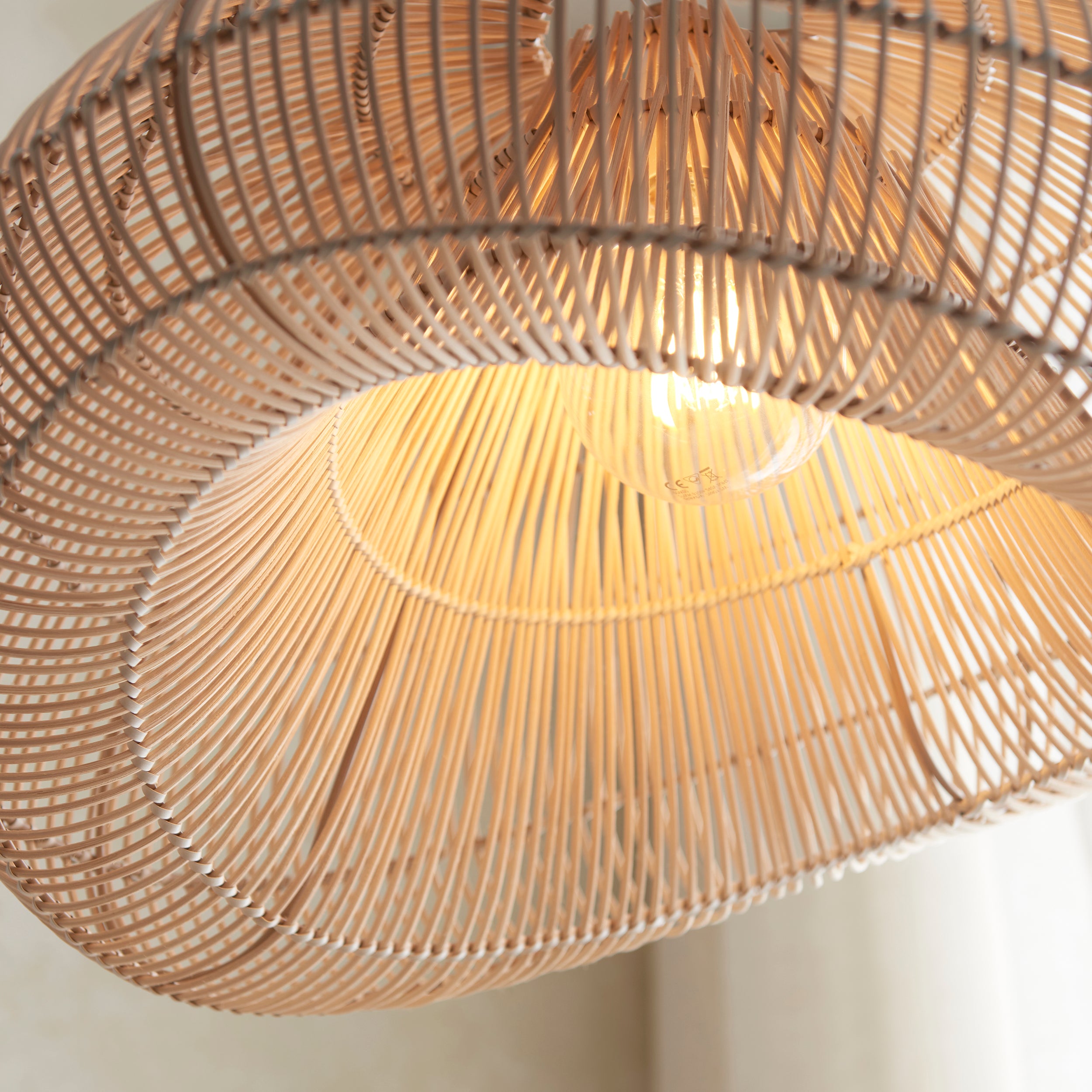 Organic Shape Woven Rattan Lampshade - 109203 - Uneeka