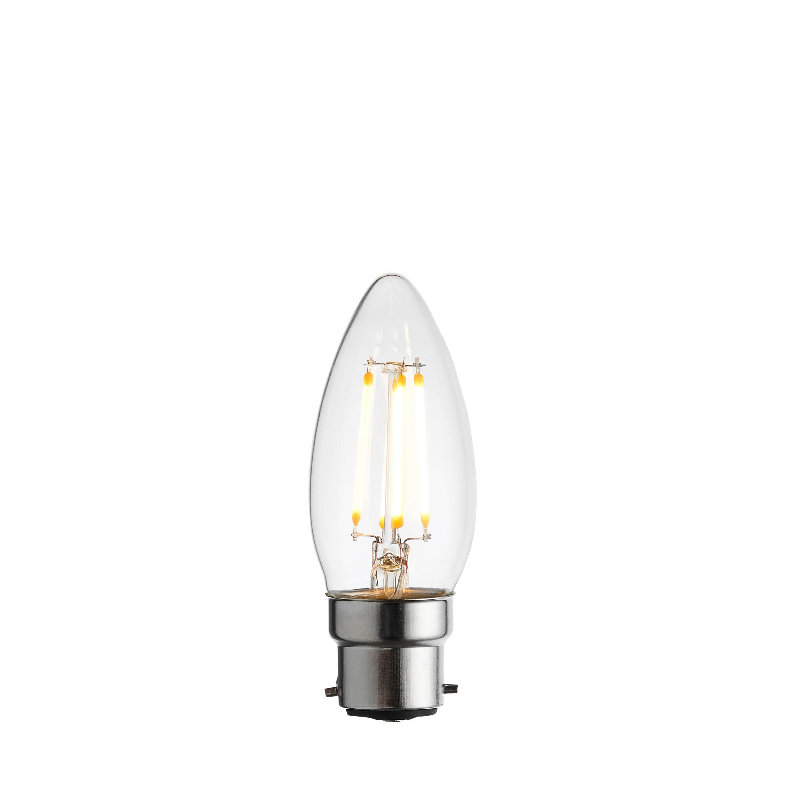 LED Filament Candle B22 Light Bulb - 112118 - Uneeka