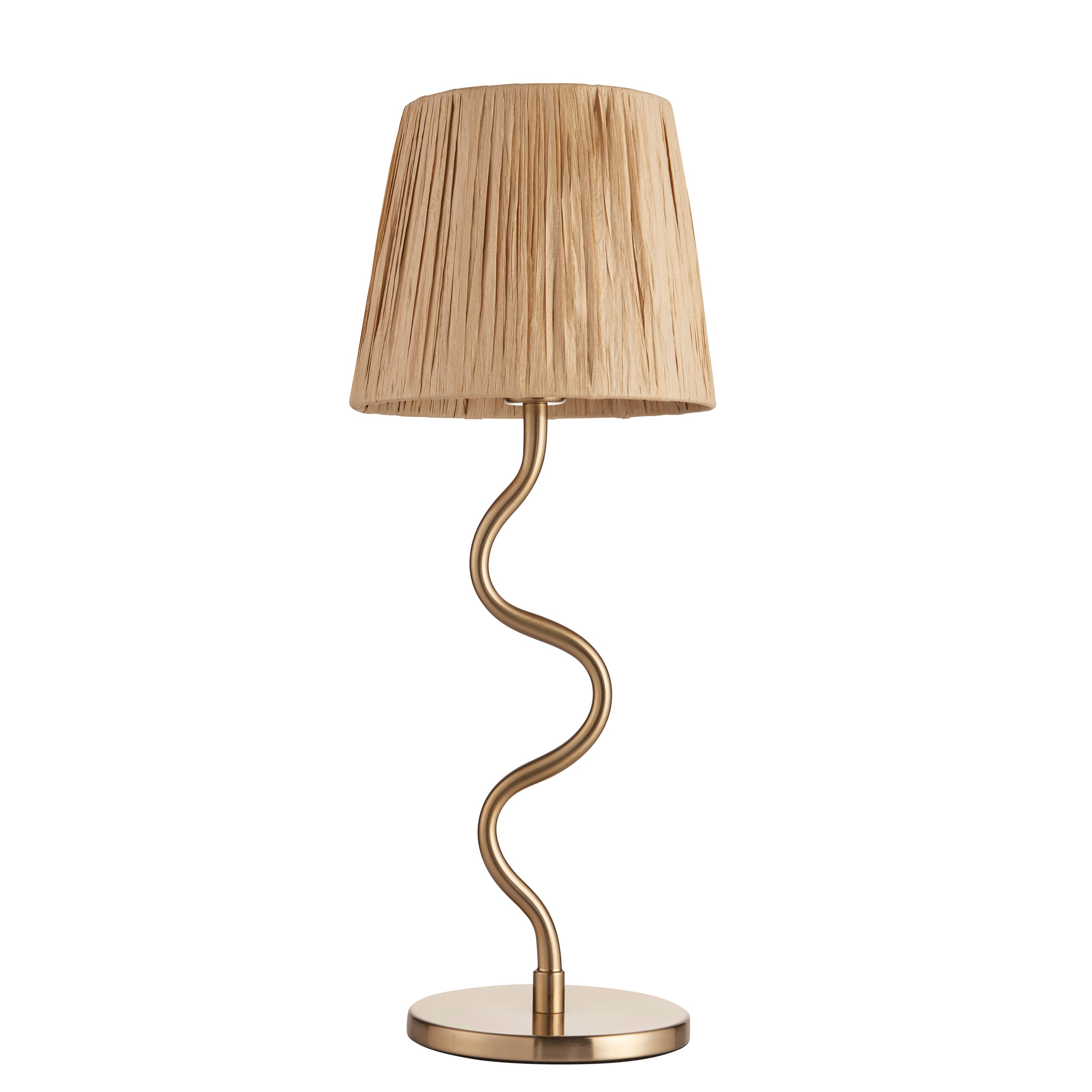 Wiggle Table Lamp with Raffia Shade - 114225 - Uneeka