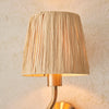114227 Wiggle Wall Light with Raffia Shade - Aged Brushed Brass - Uneeka Lighting