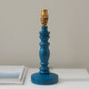 Ornate Wooden Table Lamp with Ikat Shade - 115092 - Uneeka