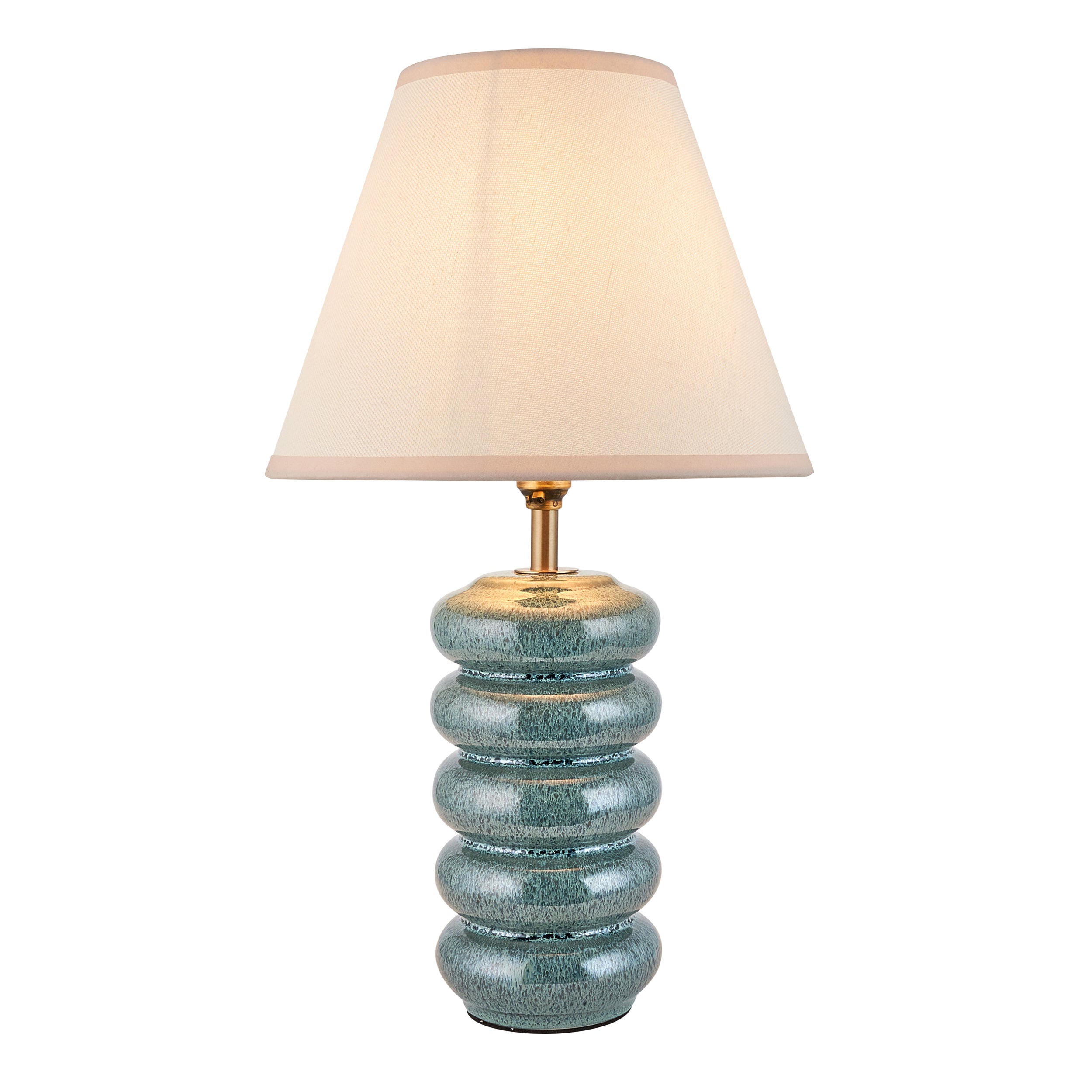 Ceramic Pebble Stack Table Lamp with White Shade - 116492 - Uneeka