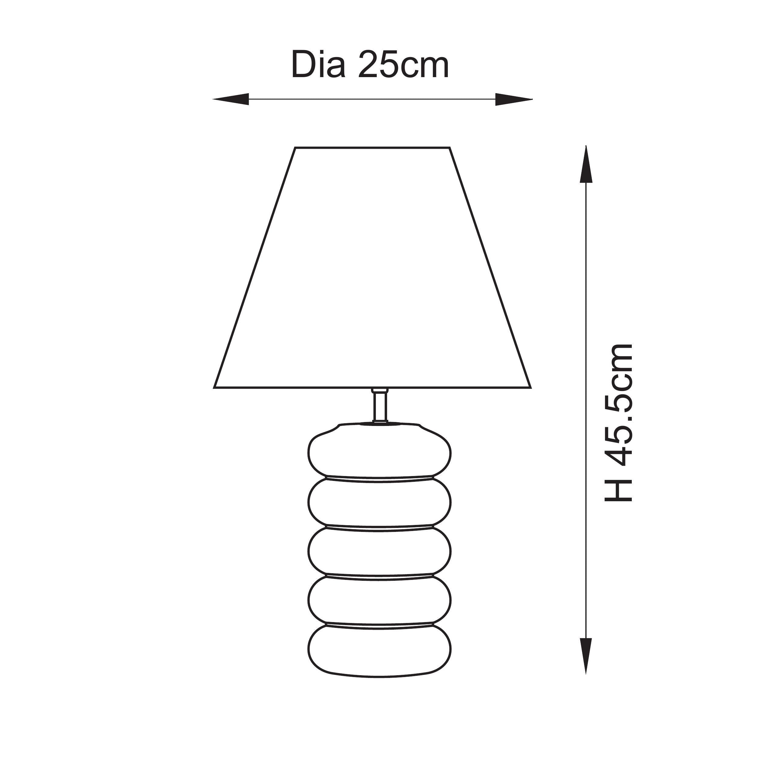 Ceramic Pebble Stack Table Lamp with White Shade - 116492 - Uneeka