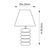 Ceramic Pebble Stack Table Lamp with White Shade - 116492 - Uneeka