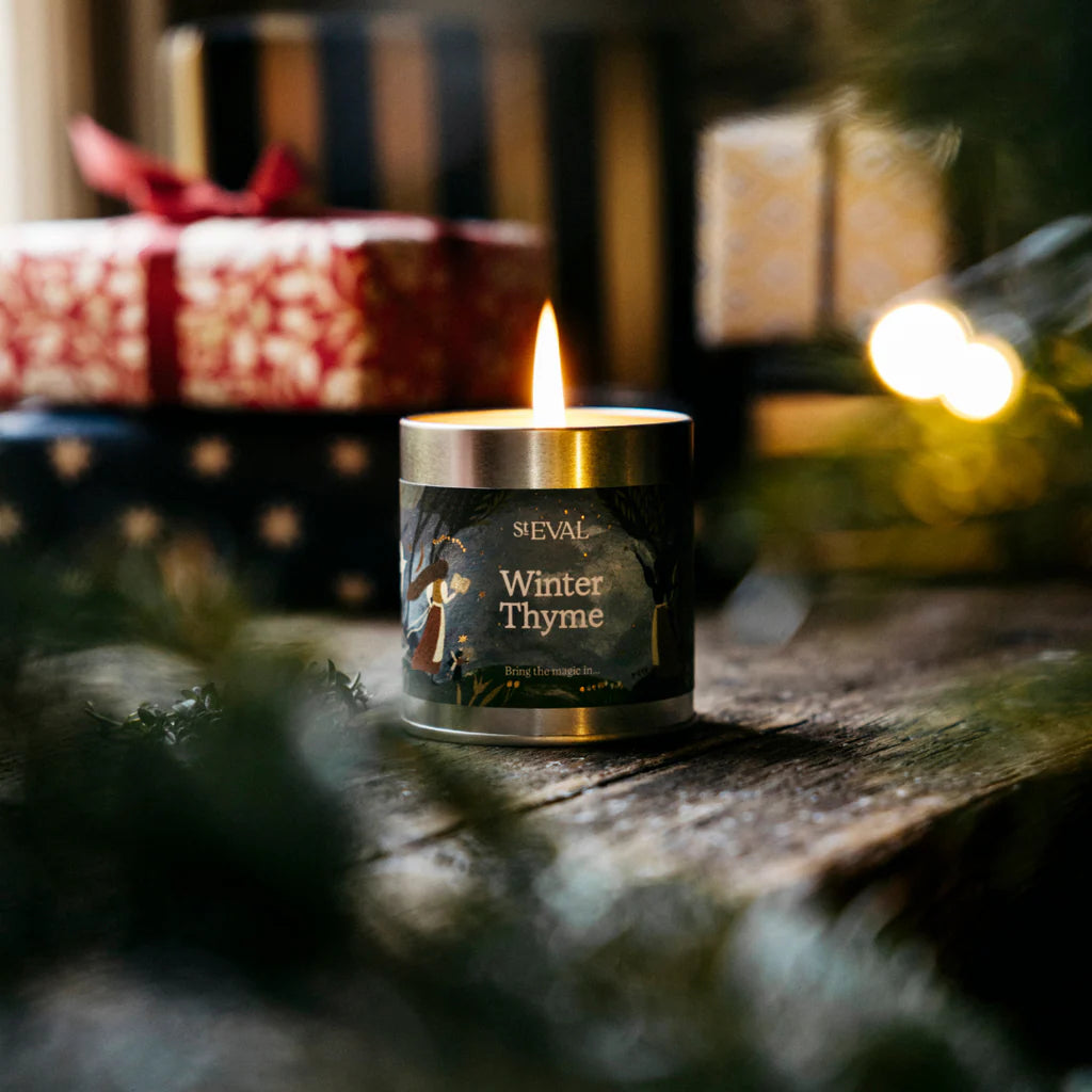 Christmas Tin Candle Winter Thyme - F01103 - Uneeka