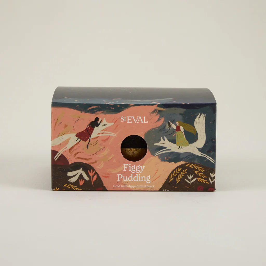 Gold Half Dipped Multiwick Candle Figgy Pudding - F00355 - Uneeka