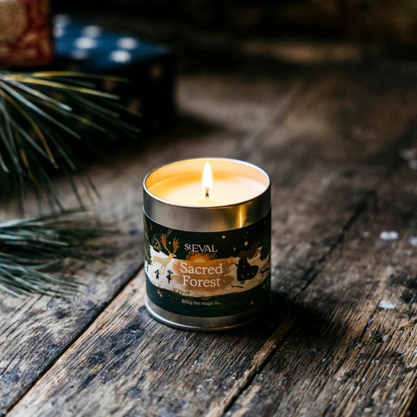 St Eval Christmas Tin Candle Sacred Forest - F01557 - Uneeka
