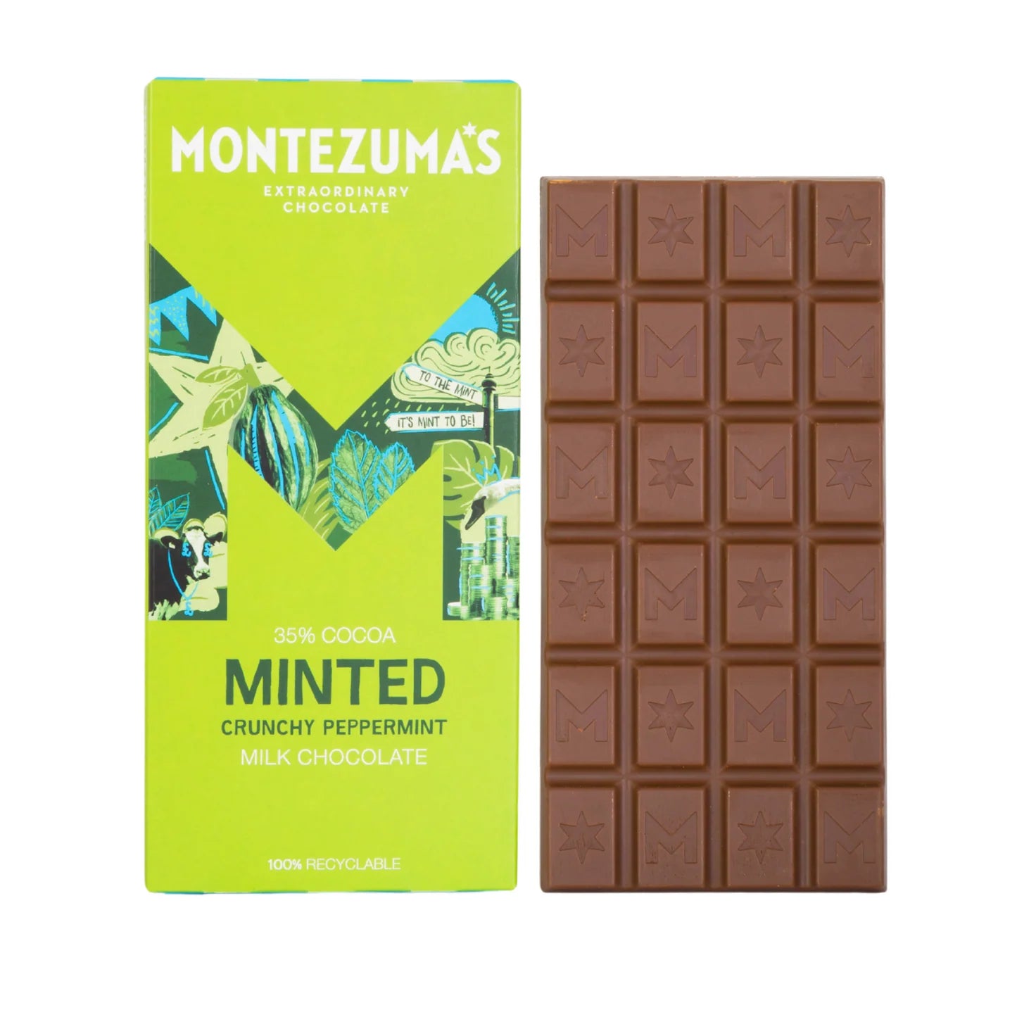 Montezuma's Peppermint Milk Chocolate Bar - MZ1544 - Uneeka
