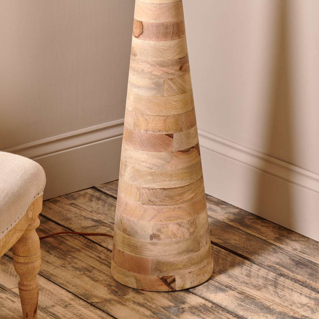 Chameli Tapered Mango Wood Lamp - CL0401 - Uneeka