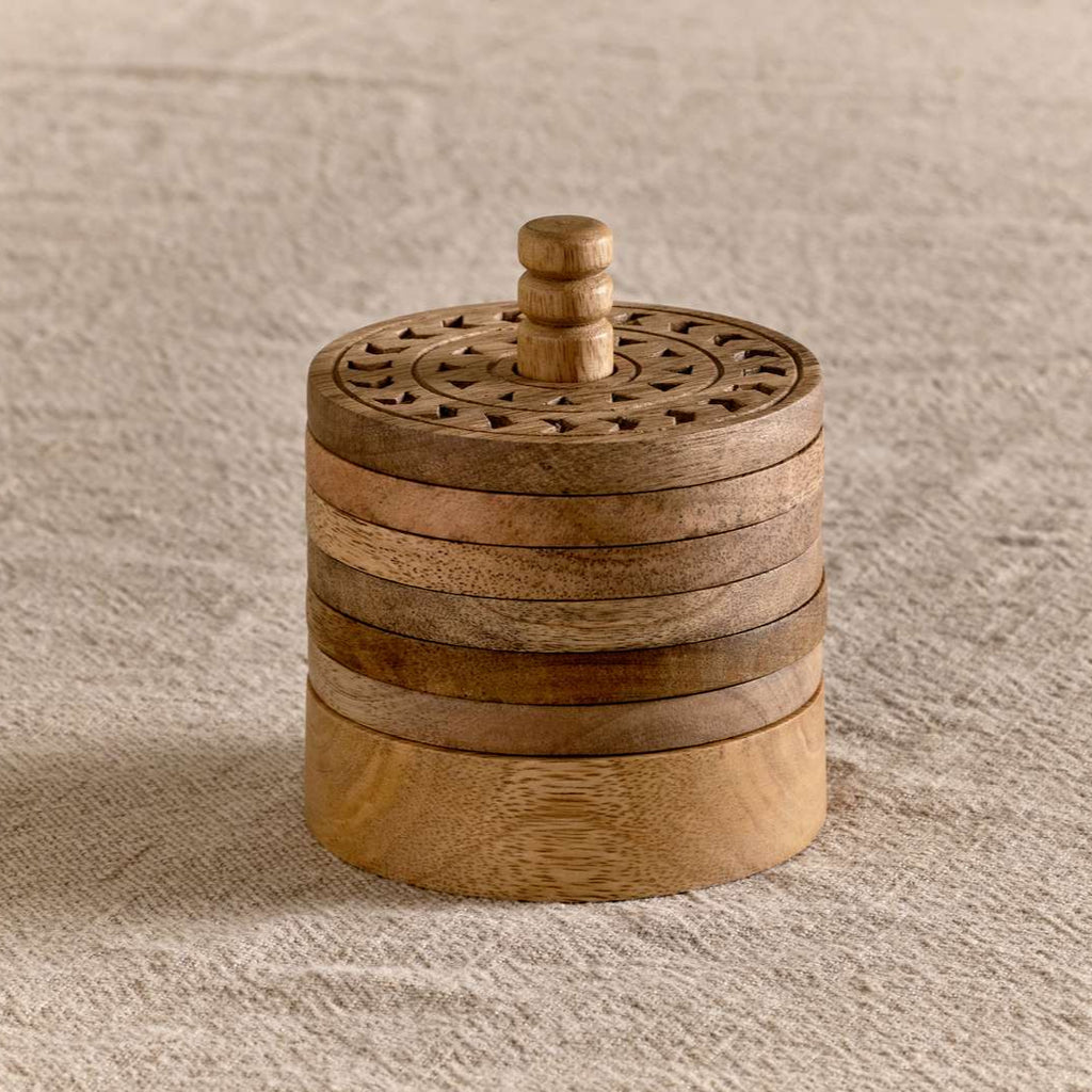 Nkuku Anali Set Of 6 Etched Coasters - AM5801 - Uneeka