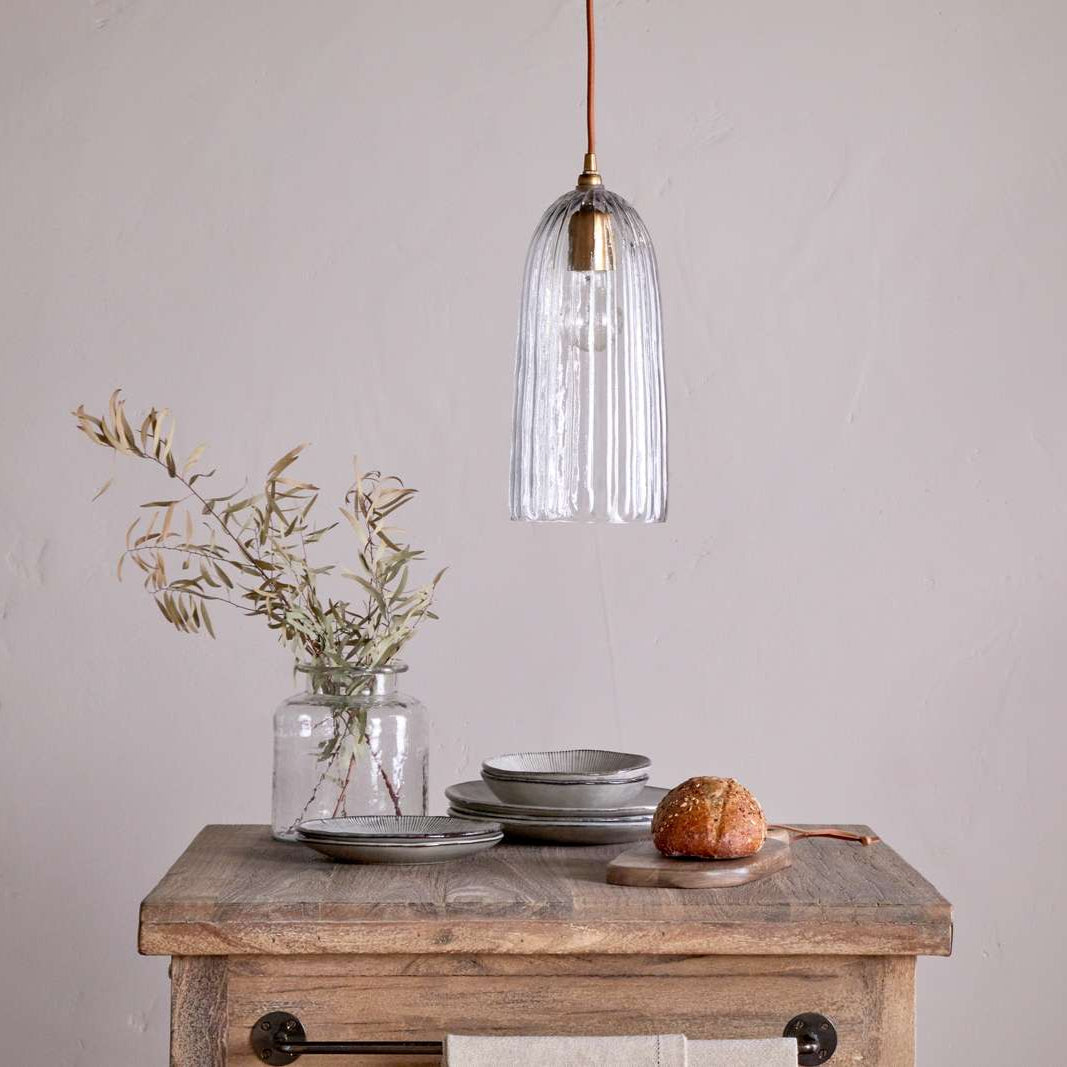 Nkuku Lumina Glass Hanging Lamp - LP0201 - Uneeka