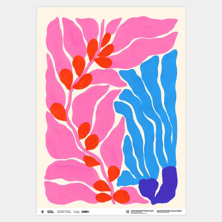 Illustrated Kelp & Seagrass Gift Wrap - GW-WWF-OC-05 - Uneeka