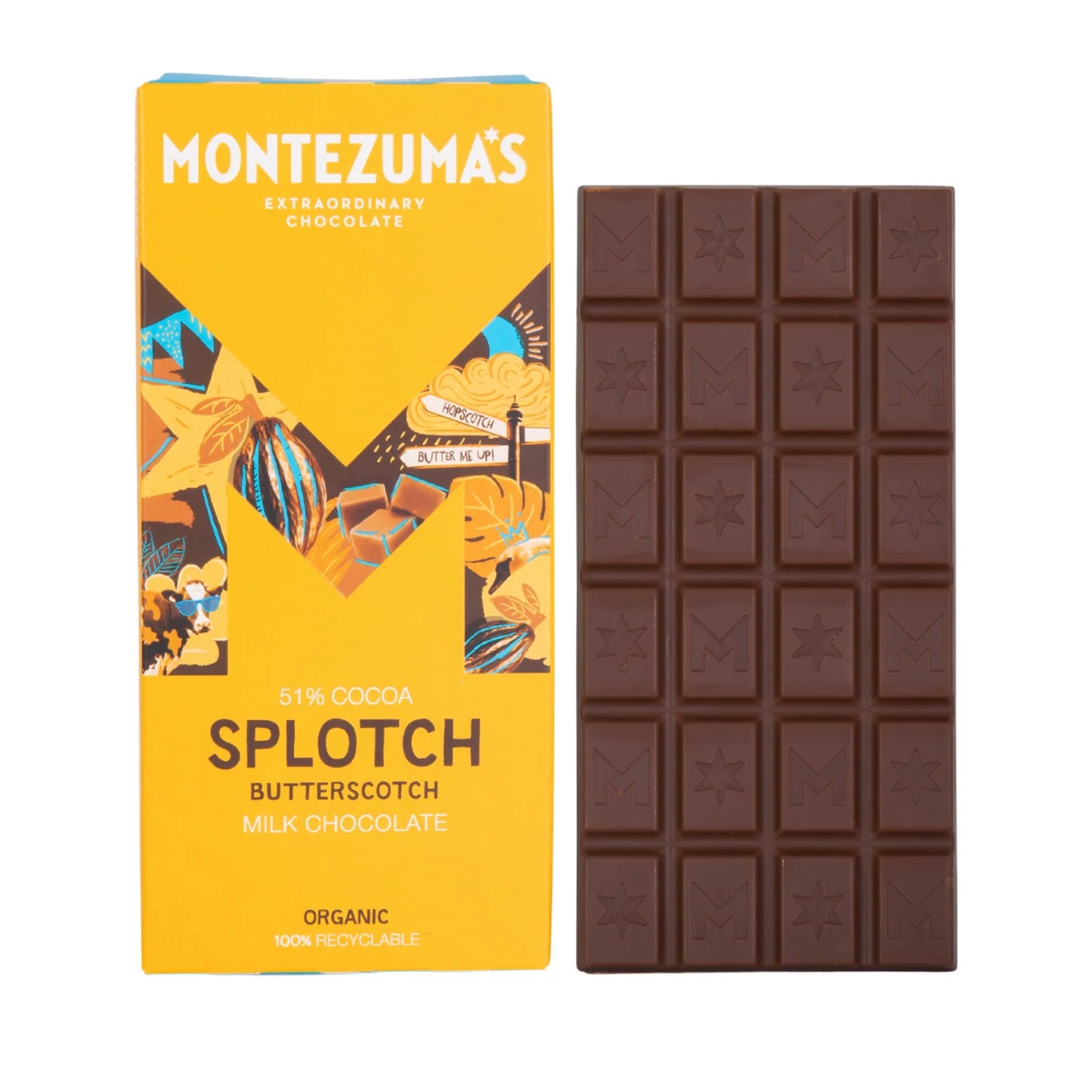 Montezuma's Splotch Butterscotch Milk Chocolate Bar - MZ1542 - Uneeka