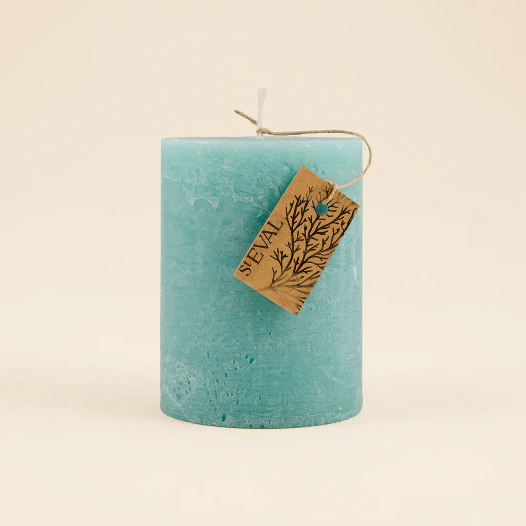 St Eval Pillar Candle Sea Moss & Driftwood - F01938 - Uneeka