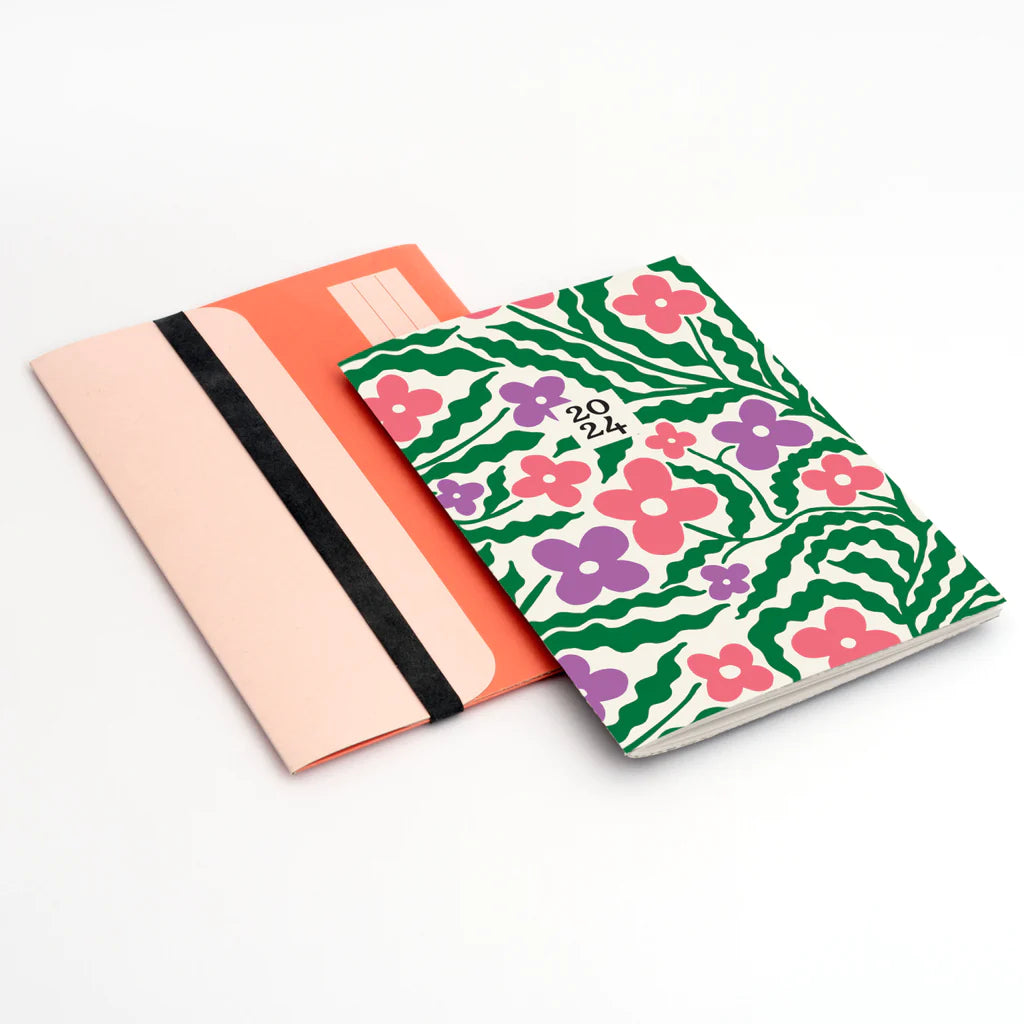 2024 A5 Floral Diary & Folder