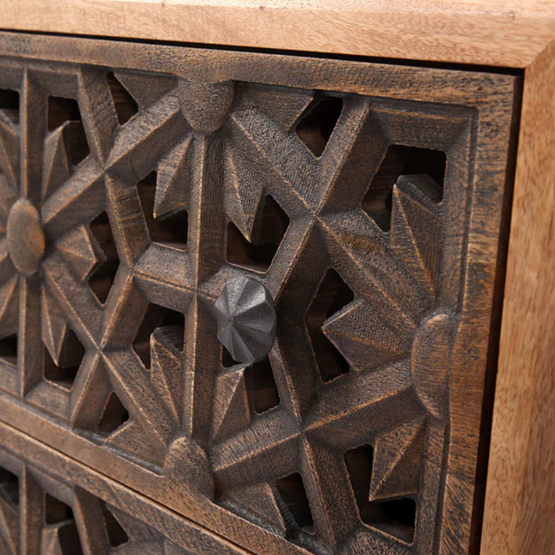 Three Drawer Cut Out Chest Of Drawers - BACD00002A - Uneeka