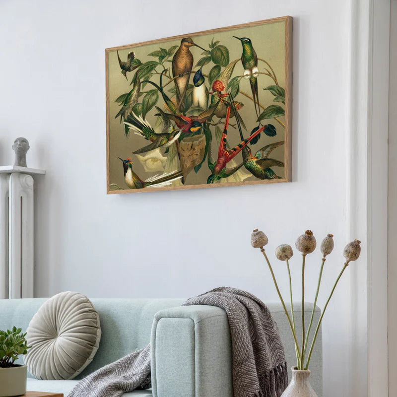 Group of Hummingbirds Framed Art Print - OFP 100x140 2905H  - Uneeka