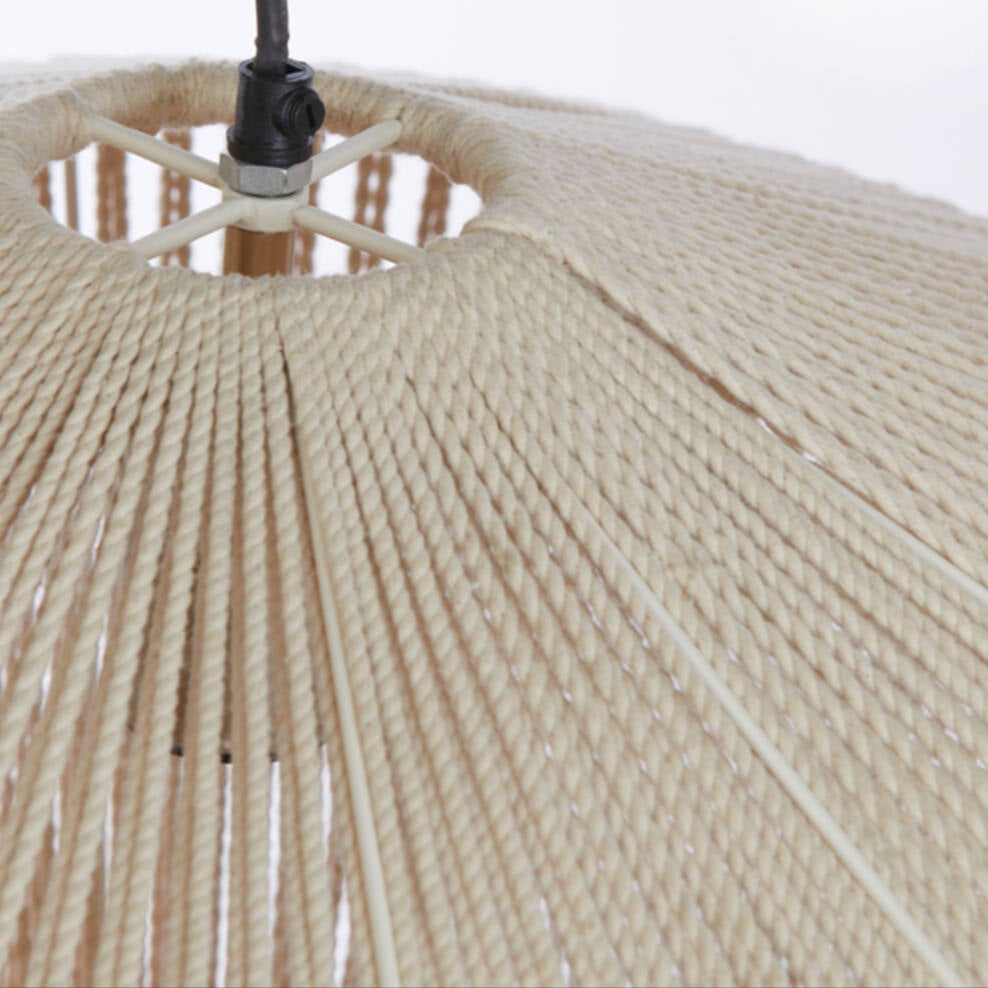 Cream Rope Lantern Pendant - 2973284 - Uneeka