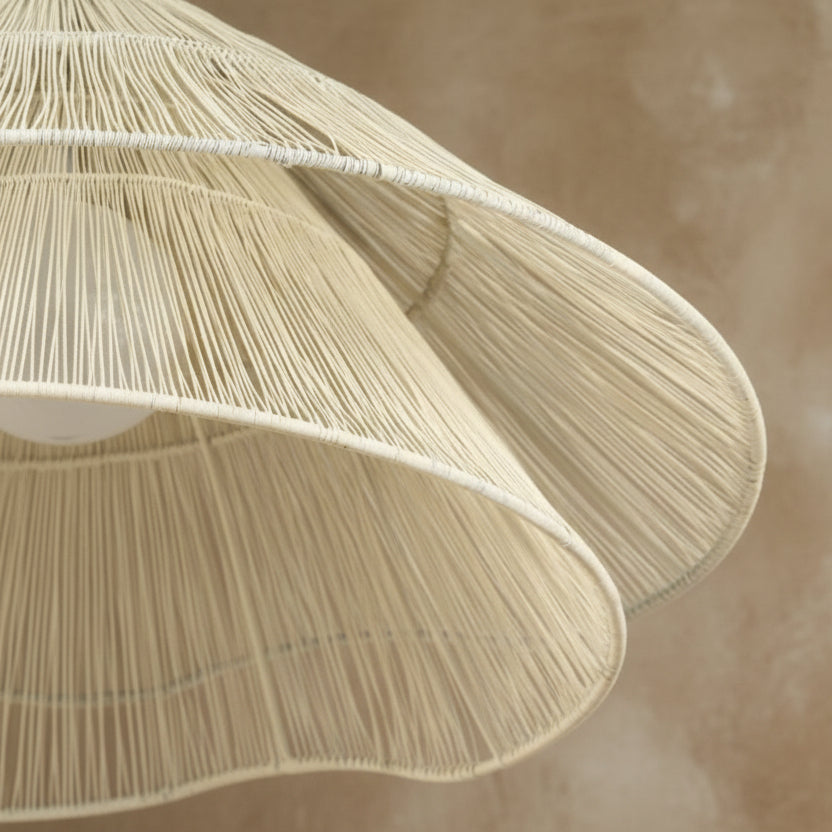 Cream Braided String Tiered Pendant - Uneeka - 2988043