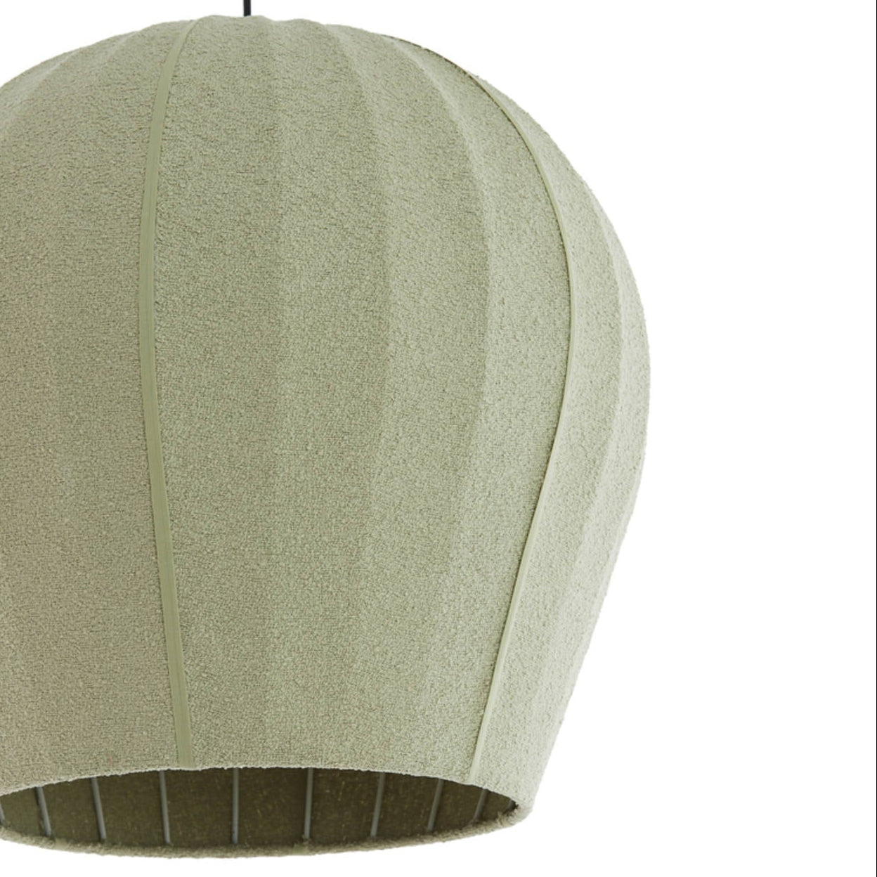 Mint Green Bouclé Textured Bell Pendant - 2989576 - Uneeka