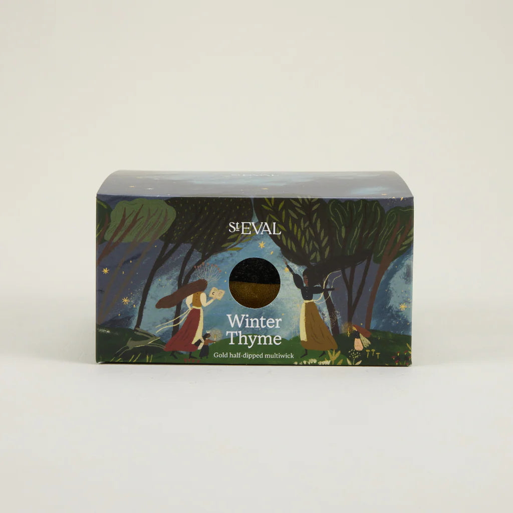 Gold Half Dipped Multiwick Candle Winter Thyme - F00789 - Uneeka