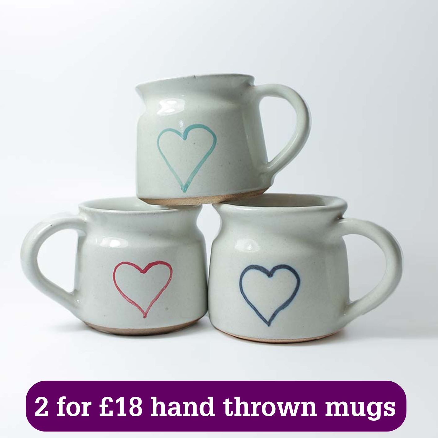2for_16handthrownmugs_heart_uneeka