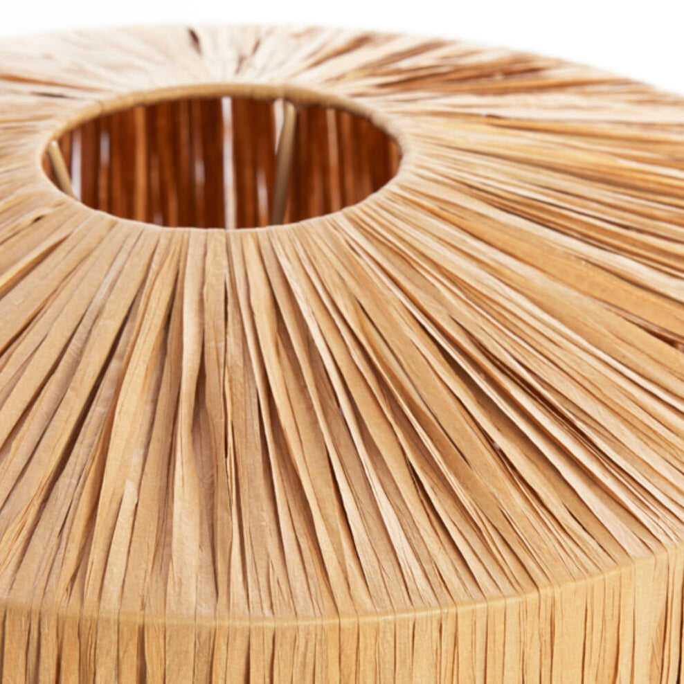 Raffia Natural Saucer Shade - 3906384 - Uneeka