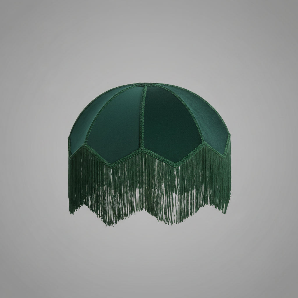 Green Velvet Tassel Light Shade - 3906976 - Uneeka