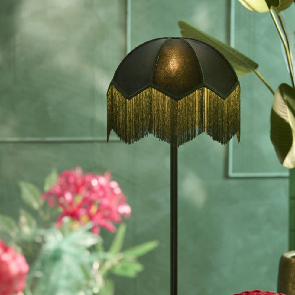 Green Velvet Tassel Light Shade - 3906976 - Uneeka