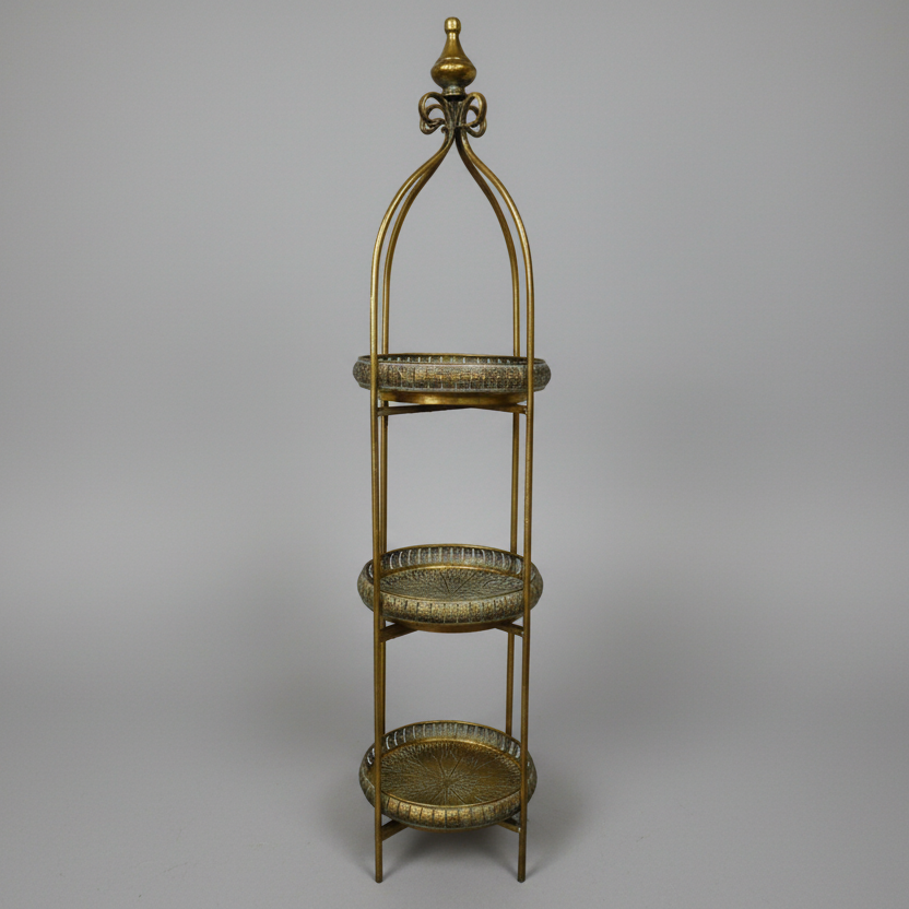 3 Tier Ornate Metal Shelves - 10409 - Uneeka