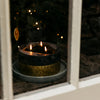 Gold Half Dipped Multiwick Candle Winter Thyme - F00789 - Uneeka