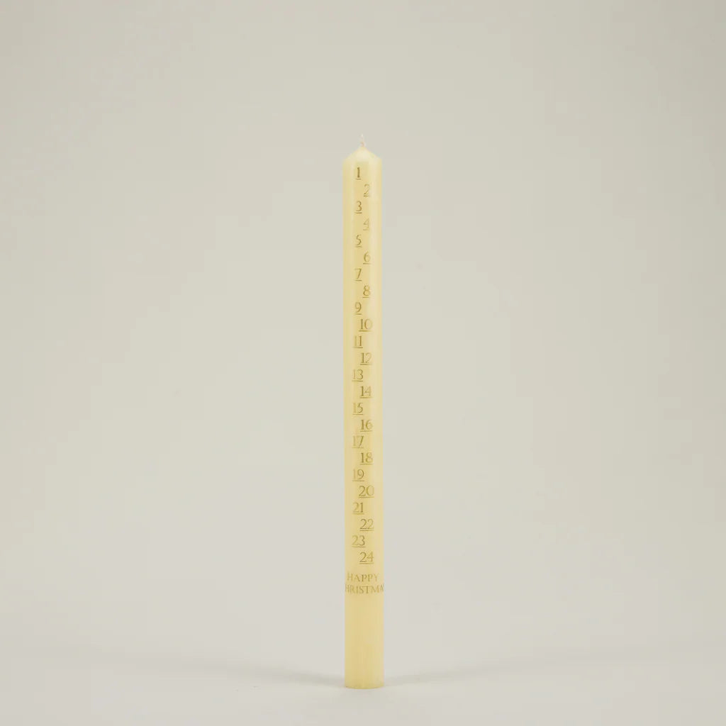 Christmas Ivory Advent Candle - F00042 - Uneeka