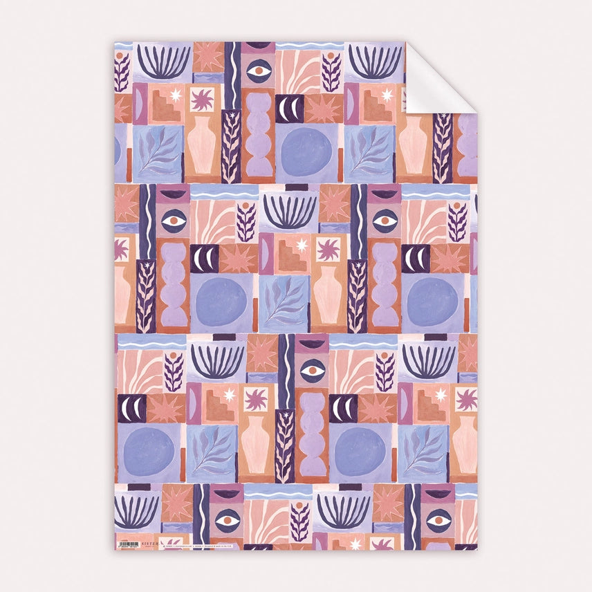 Abstract Mediterranean Style Gift Wrap - DPW01 - Uneeka
