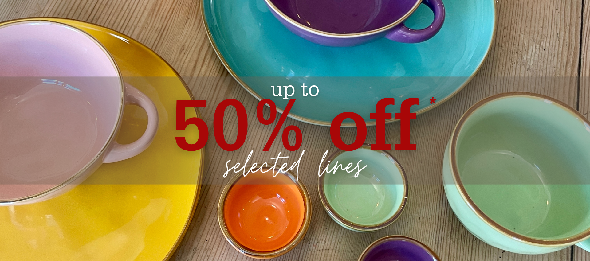 50% off selected lines