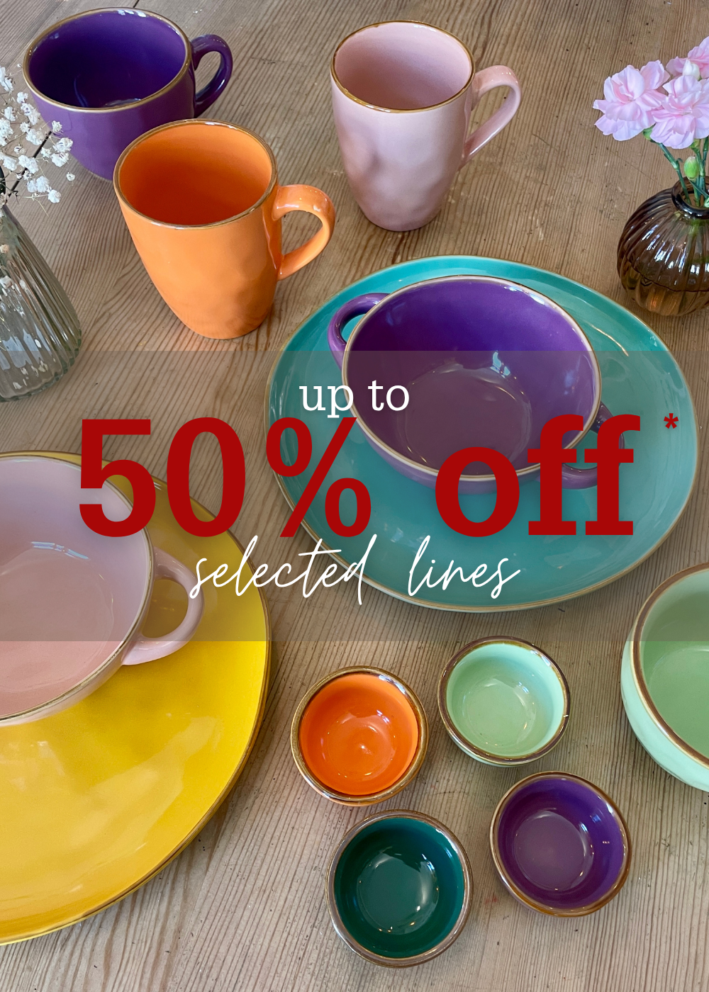 50% off selected lines