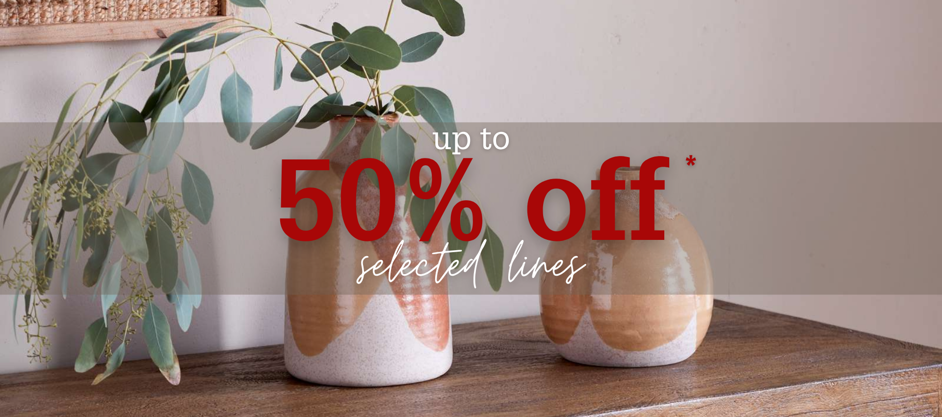 50% off selected lines