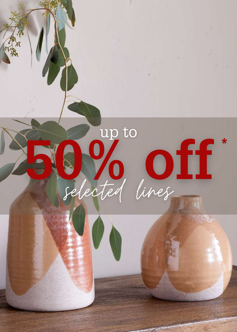 50% off selected lines