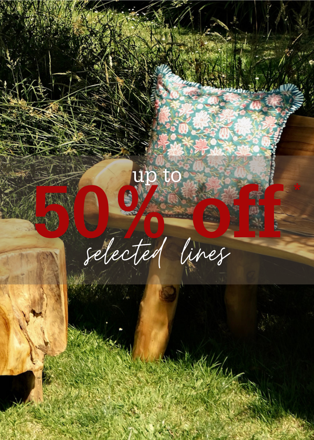 50% off selected lines