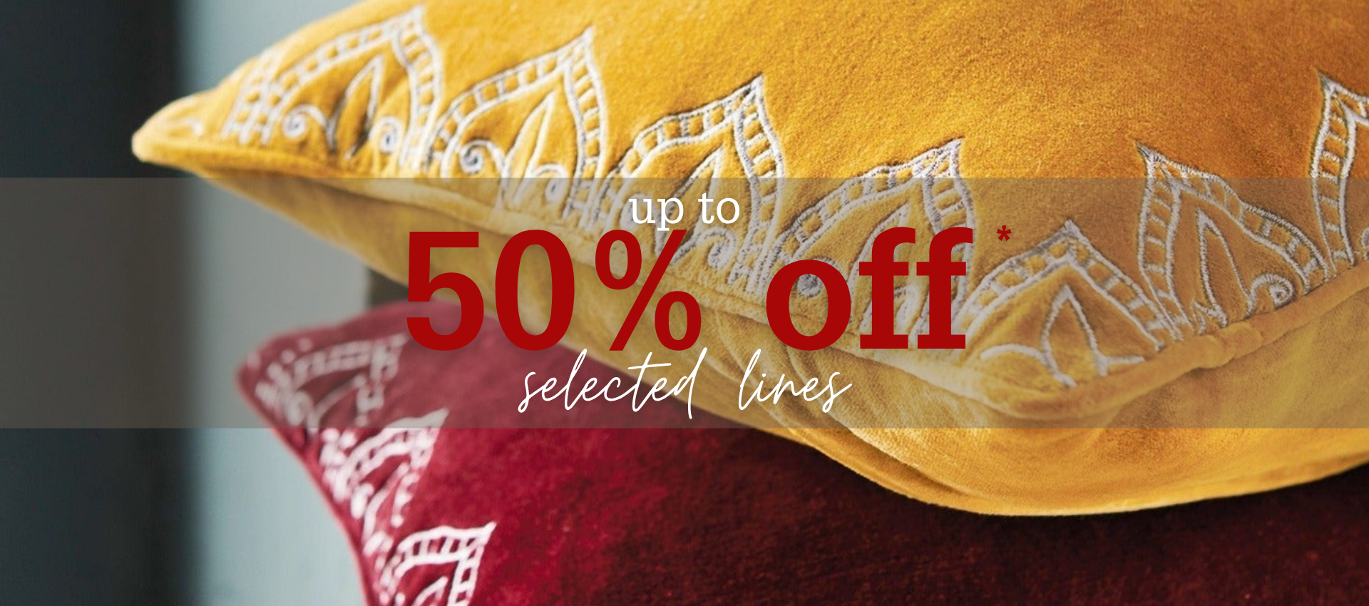 50% off selected lines