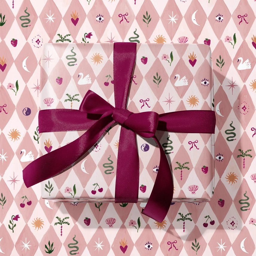 Pink Diamond Icon Gift Wrap - DPW02 - Uneeka