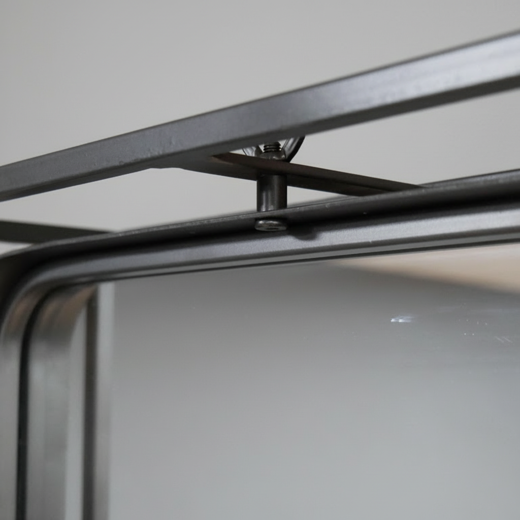 Industrial Swivel Mirror Unit With Shelves - 6800 - Uneeka