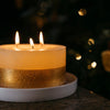 Gold Half Dipped Multiwick Candle Ivory Inspiritus - F00443 - Uneeka