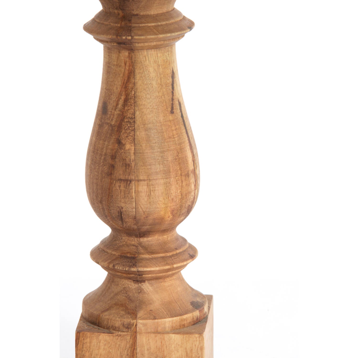Carved Mango Wood Table Lamp Base - 7035083 - Uneeka